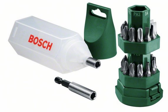Набор бит Bosch 24 шт + магнитный держатель (2607019503)
