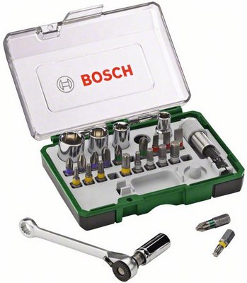 Набор бит Bosch 27 шт   ключ трещетка (2607017160)