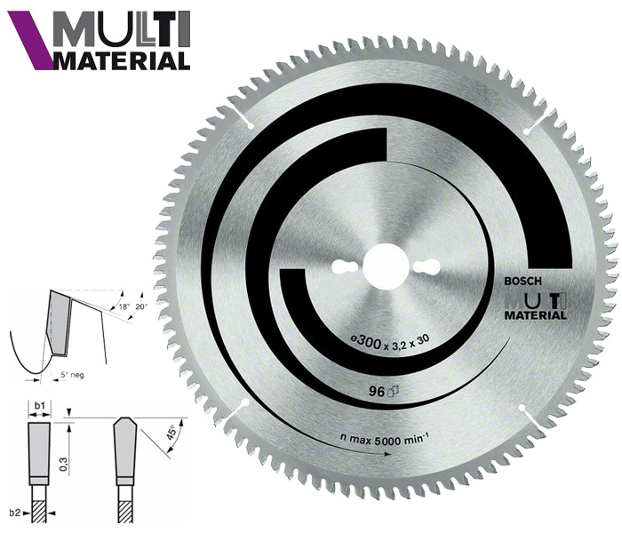 Пильный диск Bosch MULTImaterial 305 мм 96 зуб. (2608640453)