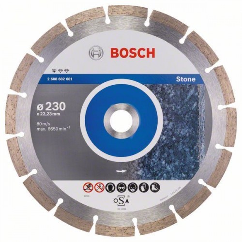 Алмазный отрезной круг Bosch Standard for Stone 230x22.23x2.3x10 мм, 10 шт (2608603238) 
