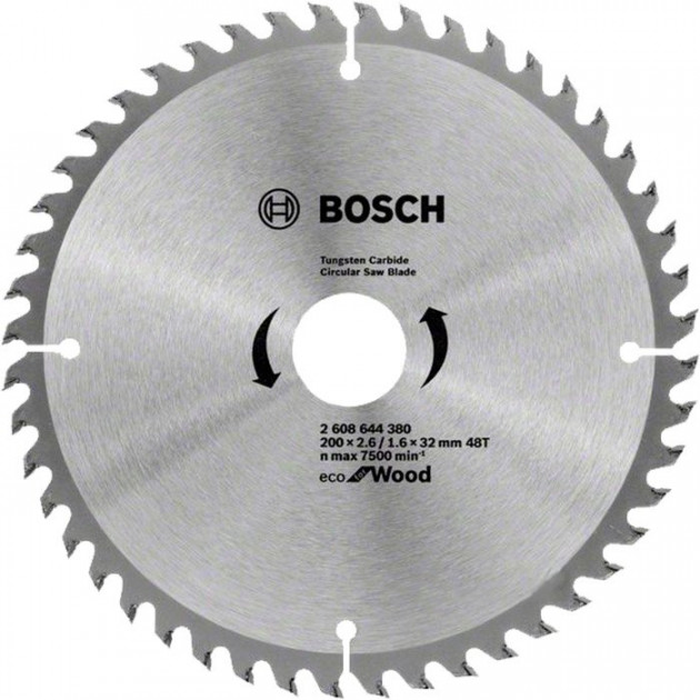 Пильний диск Bosch Eco for Wood 200x2,6x32-48T (2608644380) 
