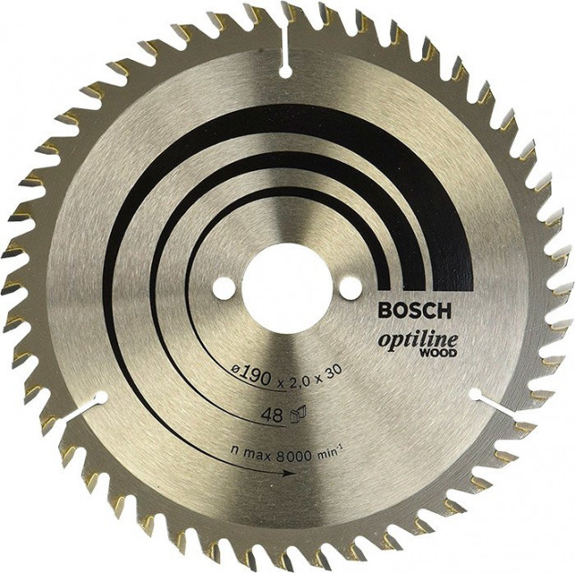 Пильний диск по дереву Bosch Optiline Wood 190 мм 48 зубів (2608641186) 