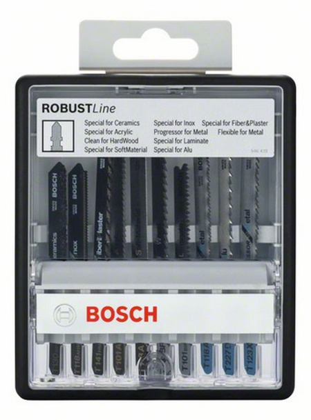 Набор из 10 пильных полотен Bosch Robust Line Top Expert (2607010574)