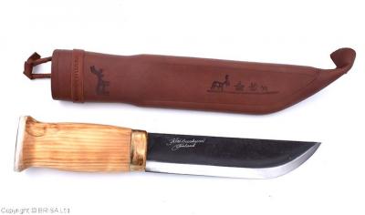 Нож LAPPI Puukko Leuku 175 с рукояткой из карельской березы и рога северного оленя (14200)