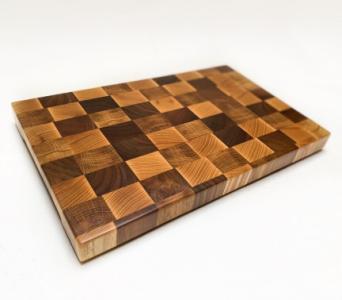 Торцева дошка для нарізки LUXURY 400 х 250 мм (Дуб-Горіх-Ясен) (4025030A)