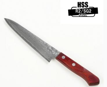 Нож кухонный Paring (Petty) 150 мм лезвие, HRC63 дамаск, HSS R2, HONMAMON