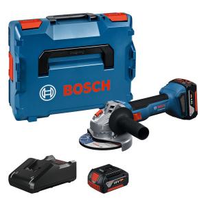 Акумуляторна безщіткова кутова шліфувальна машина Bosch GWS 18V-8 (06019N9003) L-Boxx (Full - 2 аку 5Ah та ЗП)