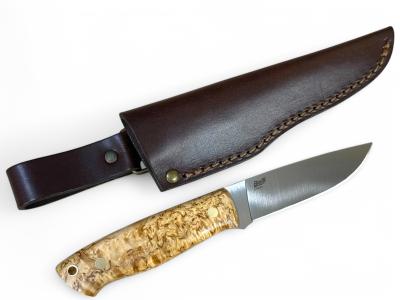 Ніж Trapper 95, (ELMAX 95х23х3,5мм, 60HRC) чохол - шкіра, руків`я - карельська береза, BRISA