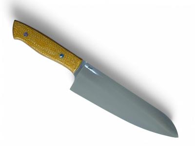 Ніж кухонний Santoku 185 мм, BRISA Chef, 12C27, руків`я - Mustard Micarta, арт.23100