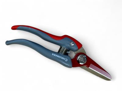 Ножиці для обрізки з серейторним лезом 195 мм, леза 45 мм нікельована вуглецева сталь, CHIKAMASA TS-66B (4967645130904)