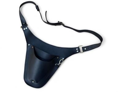 Пояс-чохол шкіряний для садового інструменту на 3 кишені (ЧОРНИЙ) G-Leather