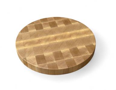 Торцьова дошка для нарізки кругла LUXURY 300 х 300 х 30 мм (Граб) 303030HB-R