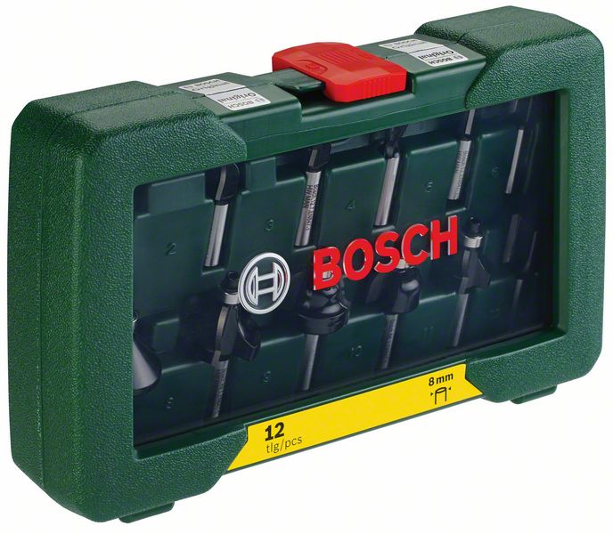 Фрезы по дереву наборы, Bosch 12 шт (2607019466)