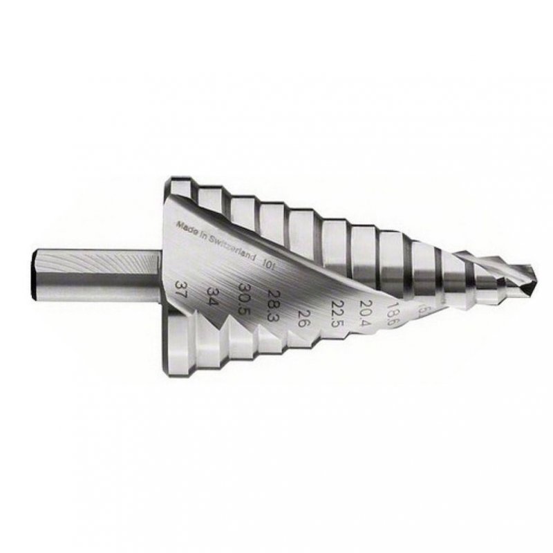 Ступінчасте свердло Bosch HSS, 12 ступ., 6-37 мм, PG7-PG29 (2608587428)
