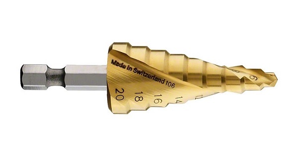 Ступінчасте свердло Bosch HSS-TiN, 9 ступ., ¼ дюйма (2608587433)