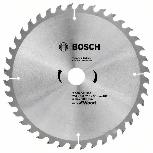 Пильний диск Bosch Eco for Wood 254x3,0x30-40T (2608644383) 