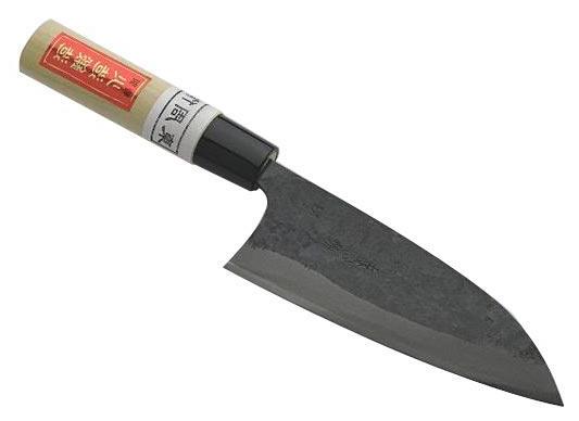 Нож кухонный Deba 150 мм лезвие, Shirogami #1, ручка - магнолия, HONMAMON (4580149741065) 