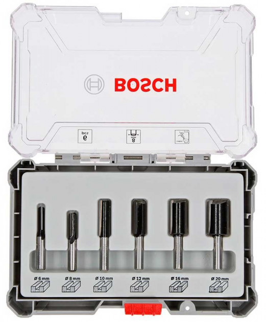 Набір пазових фрез Bosch 8мм, 6шт (2607017466) 