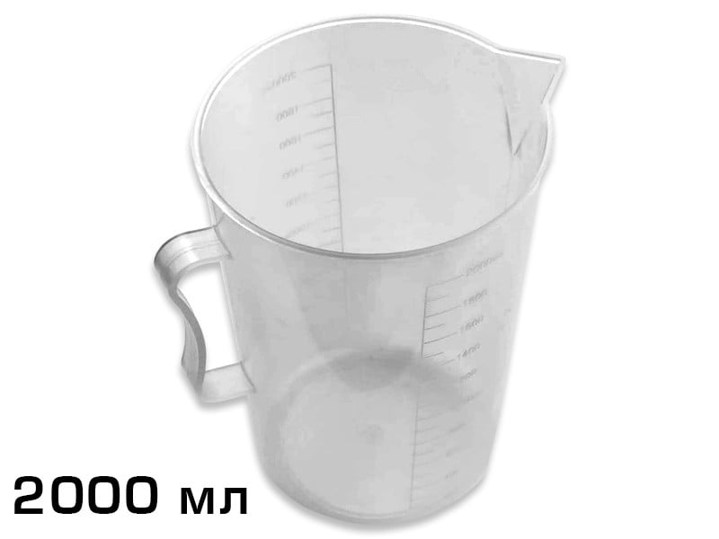 Склянка мірна 2000 мл (поліпропілен) (401275, СВП-2000) 